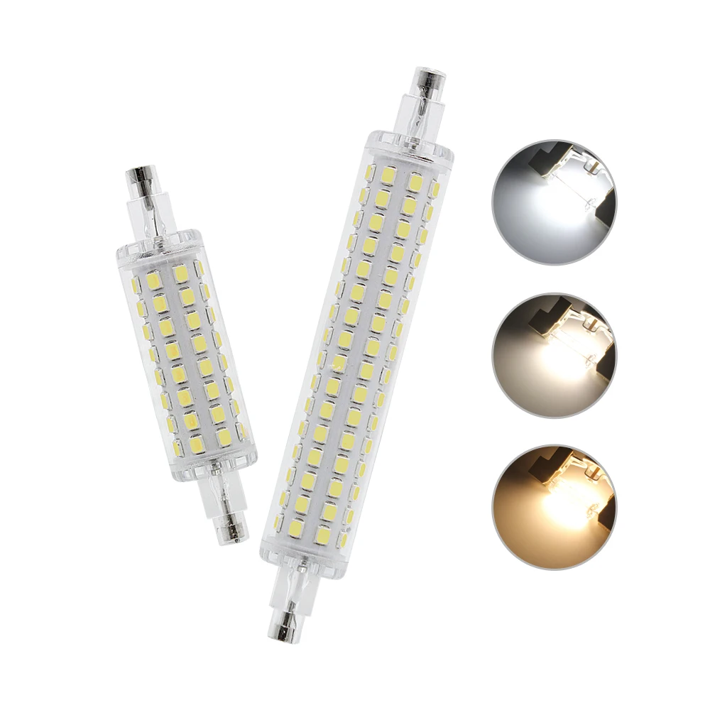 R7S светодиодный лампы 2835 SMD органическое стекло 78 мм 118 свет 15 W 30 заменить cob