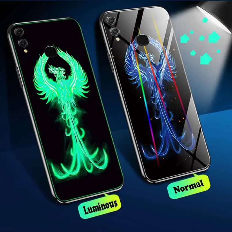 Чехол для Honor 8X светящийся чехол huawei 9 Lite 9i мягкий силиконовый бампер из ТПУ