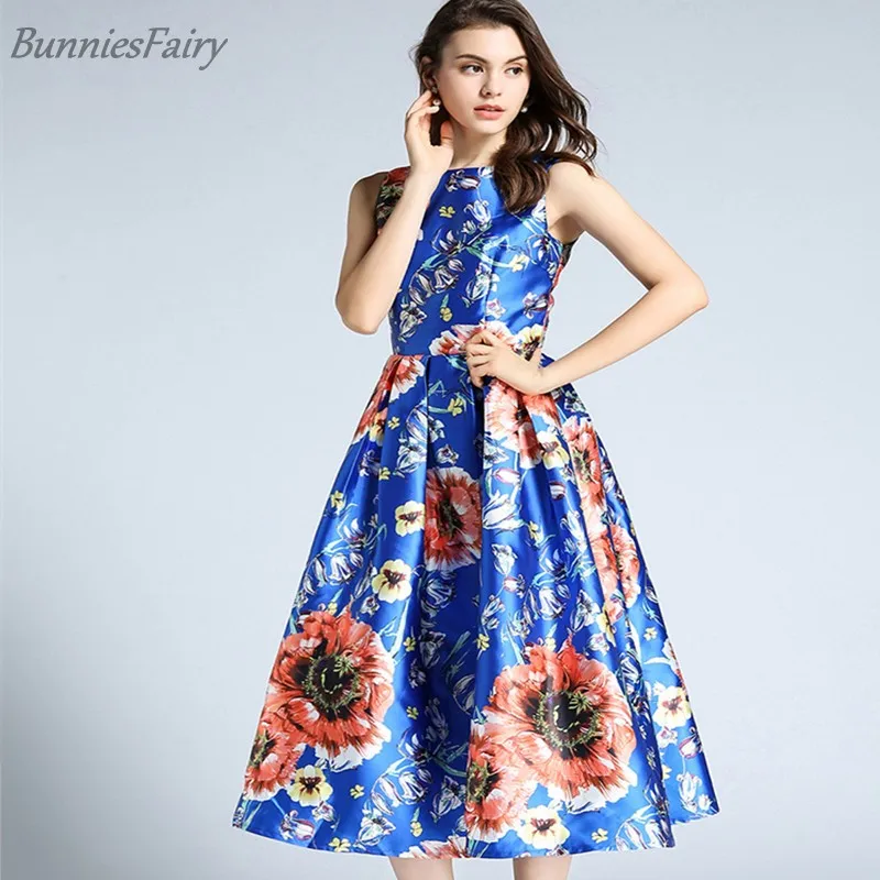 BunniesFairy Осенняя знаменитость стиле Для женщин Винтаж цветок Цветочный принт