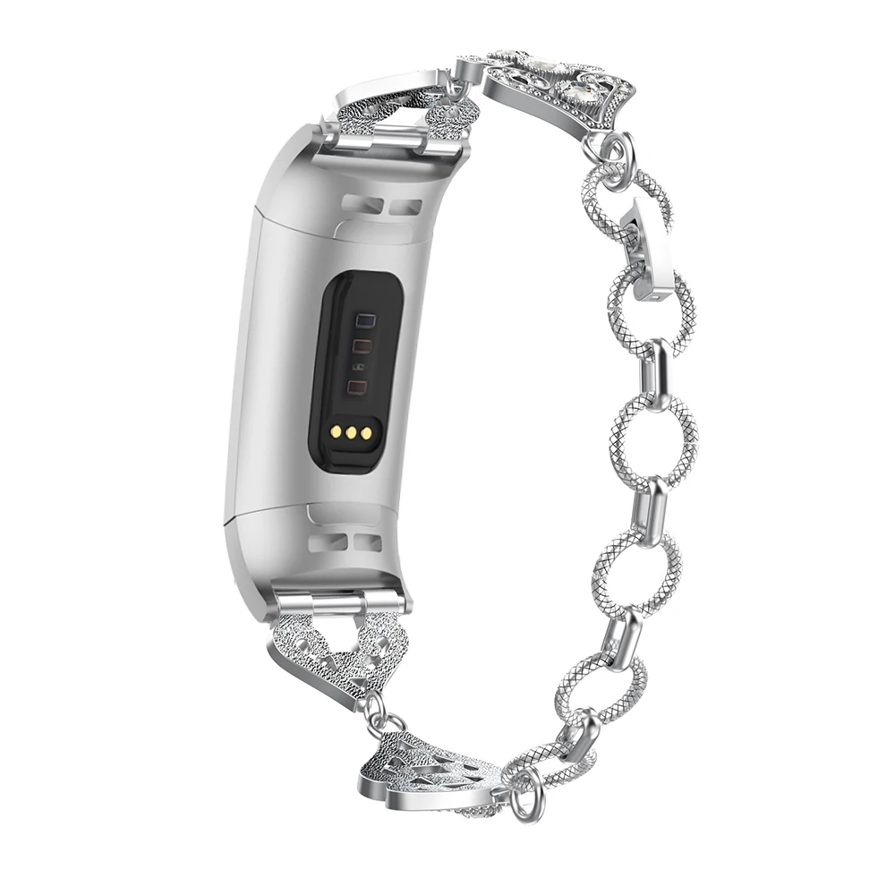 Металлический ремешок в стиле ретро для Fitbit Charge 3 сменный Браслет из стали смарт