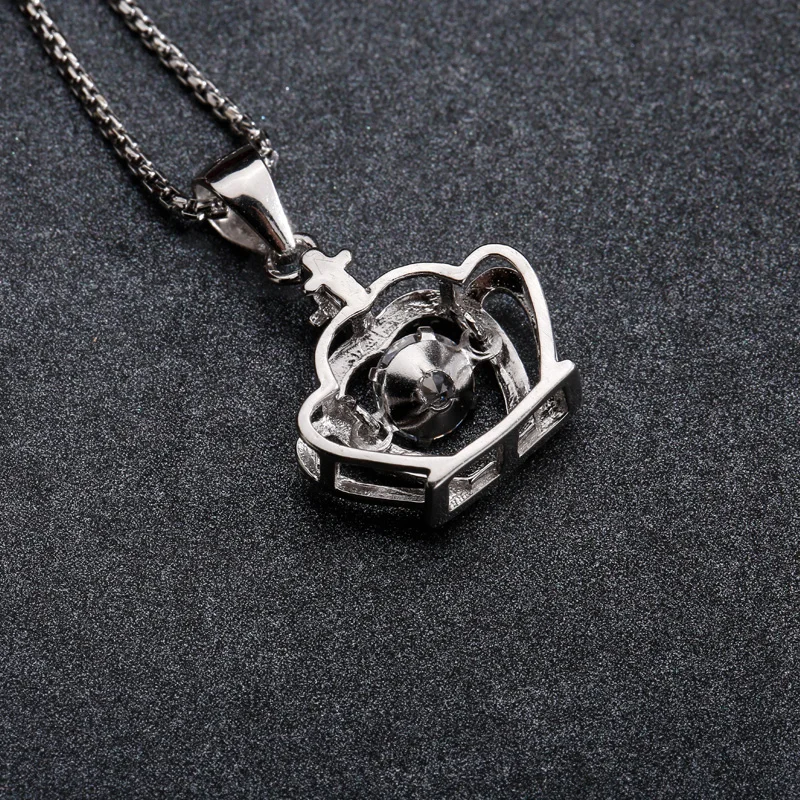 Женское ожерелье с кулоном в виде короны из серебра 925 пробы|necklace designer|necklaces for