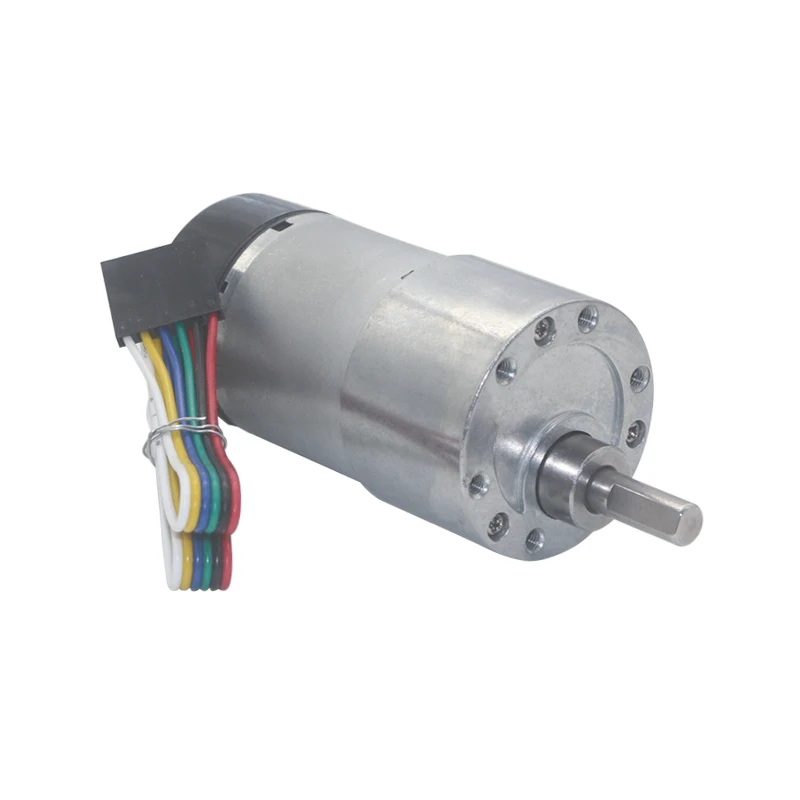 12V 24VDC 7-1600 об/мин с ультратонкой оправой 37 мм Шестерни коробка с большим вращающим моментом эксцентриковый вал Шестерни двигатель зал кодировщик Шестерни ed моторы с защитным колпачком