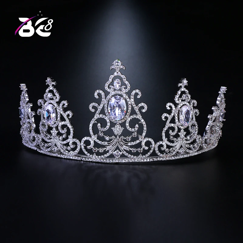 

Be 8 Micro Paved Cubic Zircon Stone Totem Shape Tiaras and Crowns Wedding Hair Accessories Bridal Jewelry Tiara De Noiva H093