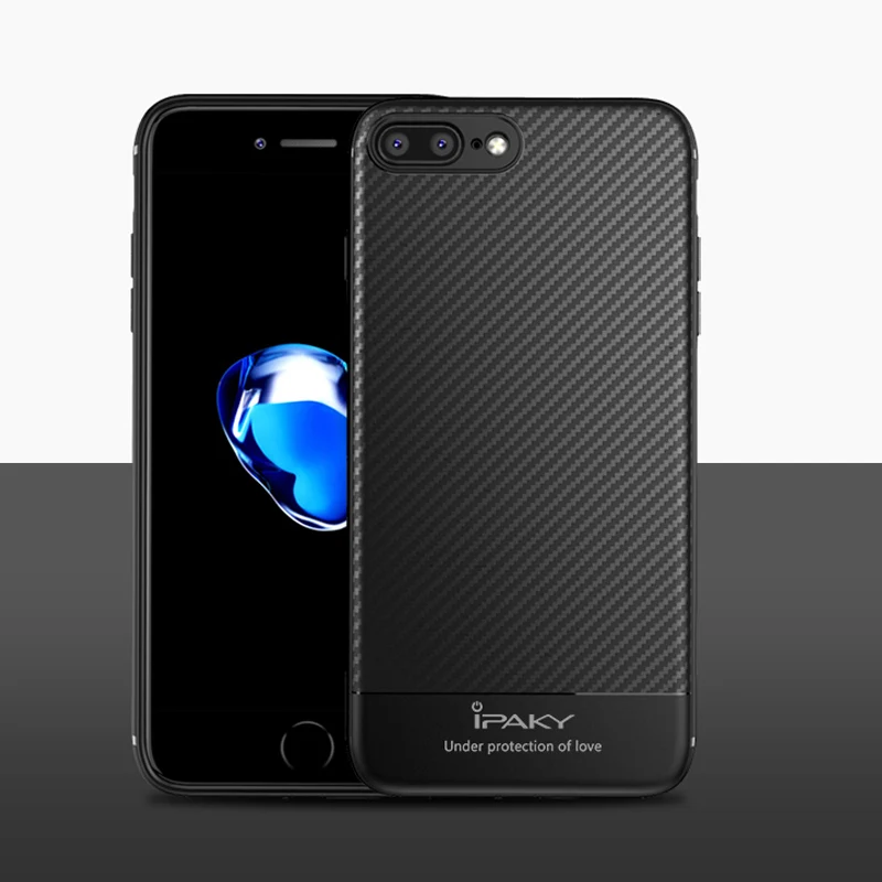 Чехол для iPhone 7 ультратонкий ipaky coque 8 plus тонкий чехол из углеродного волокна