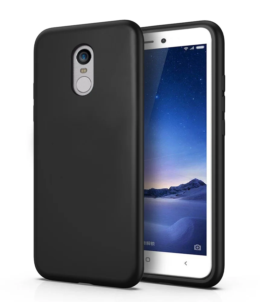 Black Роскошный Матовый Мягкий силиконовый чехол для Xiaomi Redmi Note 4, чехол для Xiaomi Redmi Note 4X Note4 4, глобальная версия, чехол для телефона - Цвет: Black