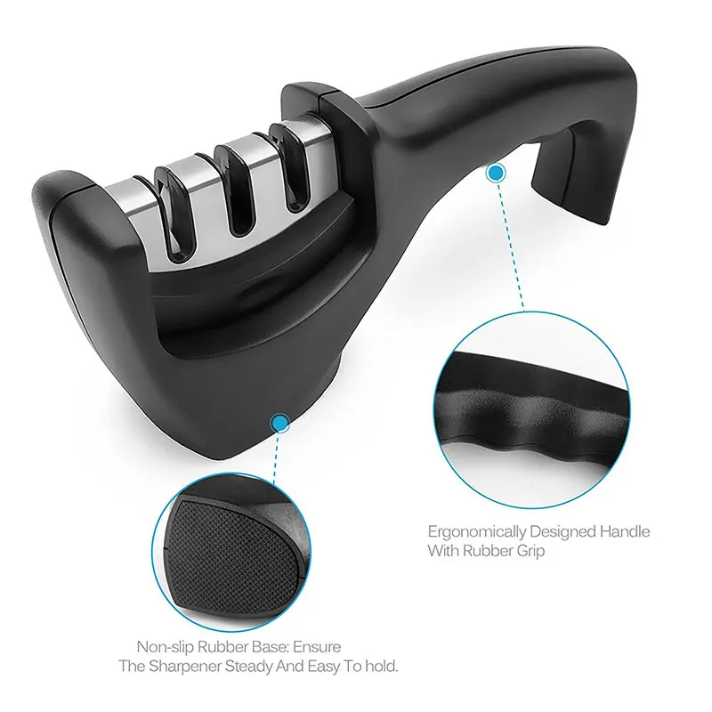 Профессиональный Ножи точилка 3 этап алмазов Нержавеющая сталь Заточка