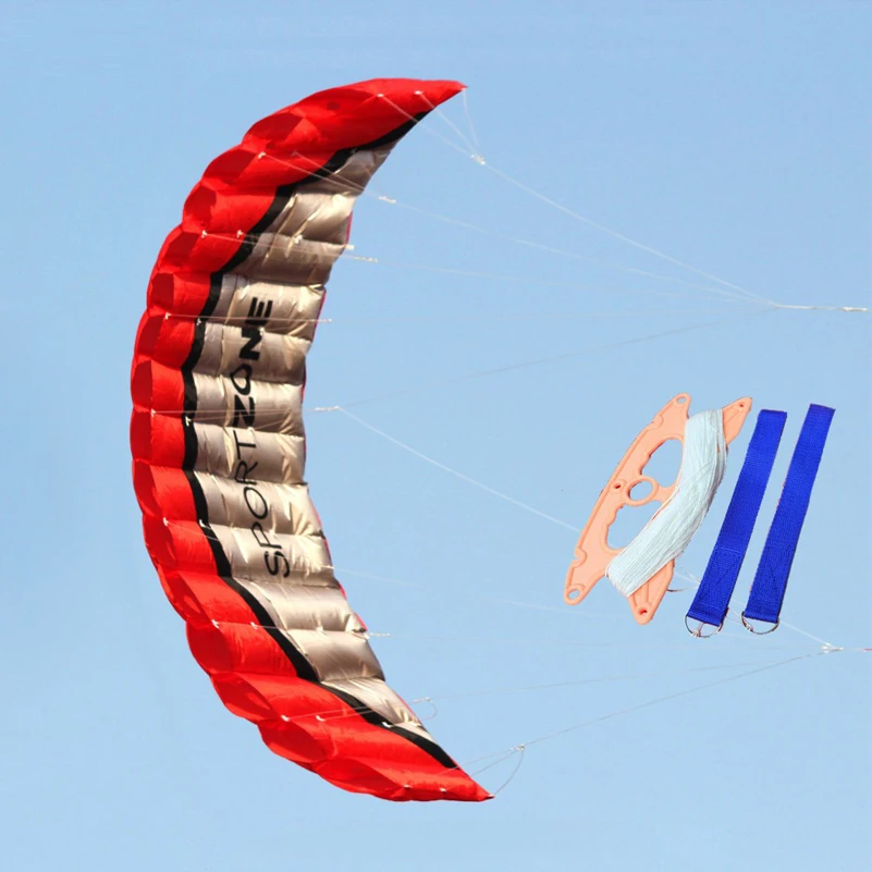 2.5m Parachute Dual Line Stunt Kite Software Beach Nylon Sport Travel Paragliding Kitesurf Outdoor Toy For Adult | Игрушки и хобби