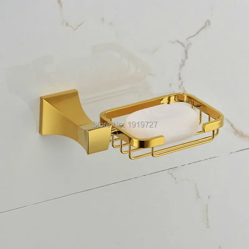 Европейский медный Золотой держатель для мыла аксессуары ванной комнаты золотой