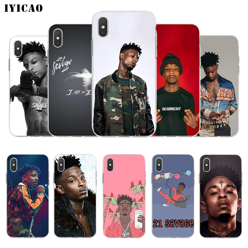 IYICAO 21 Savage рэпер певец Мягкий силиконовый чехол для телефона iPhone X XR XS MAX 6 6s 7 8 Plus 5 5S