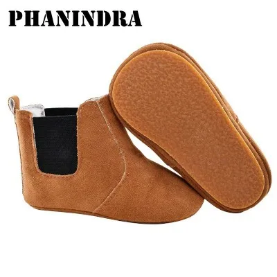 Новинка резиновые детские ботинки замшевые мокасины из искусственной кожи обувь