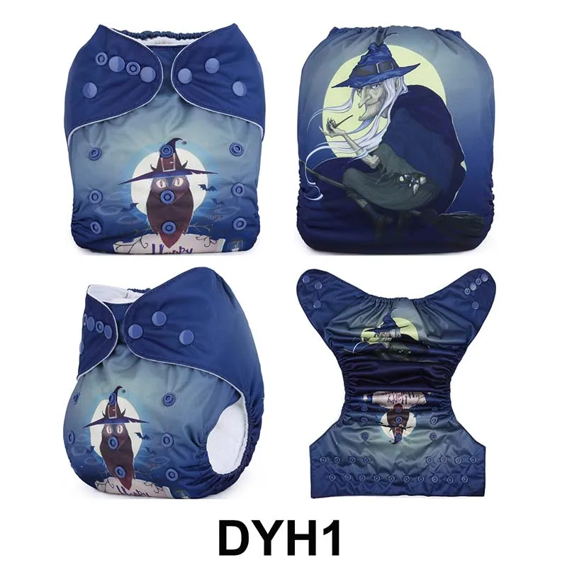 DYH1 {AnAnBaby} новое поступление, тканевые подгузники с принтом, многоразовые моющиеся подгузники для отдыха - Цвет: DYH1