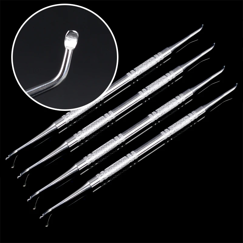 

1pc Stainless Steel 2 Way Multifunction Nail Art Spoon Cuticle Pusher Remover Dead Skin Groove Pick DIY Manicure Pedicure Tools