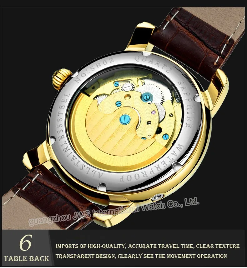 Hommes Automatique mecanique Montres Hommes Топ Marque De Luxe montre deповеренный в делах