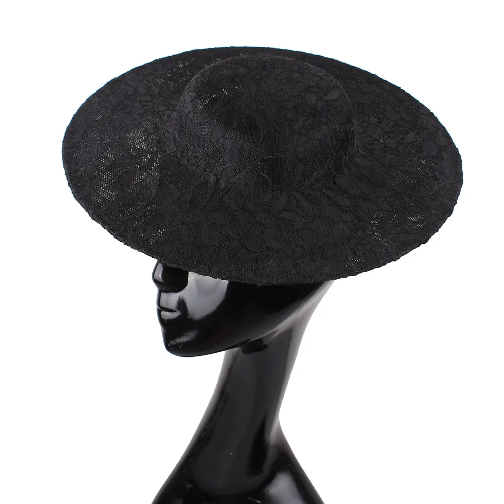 Новое поступление 30 см красный большой размер millinery имитация Sinamay вуалетки база с кружевом вечерние аксессуары для волос DIY Коктейльные шапки
