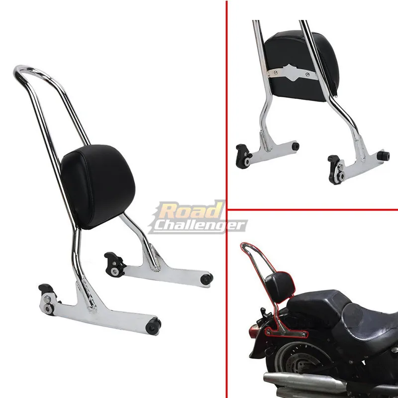 Хромированная мотоциклетная съемная спинка стойка для Harley Fatboy LO FLSTF Softail FXST FLST CVO