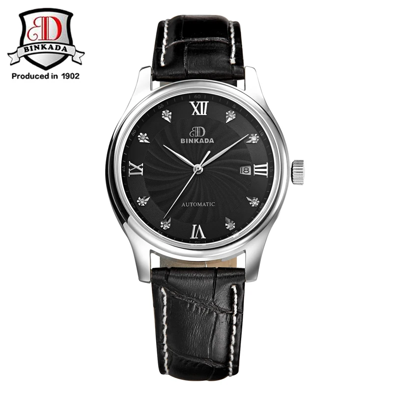 BINKADA 2019 женские Автоматические часы Роскошные бизнес сапфир алмаз механические