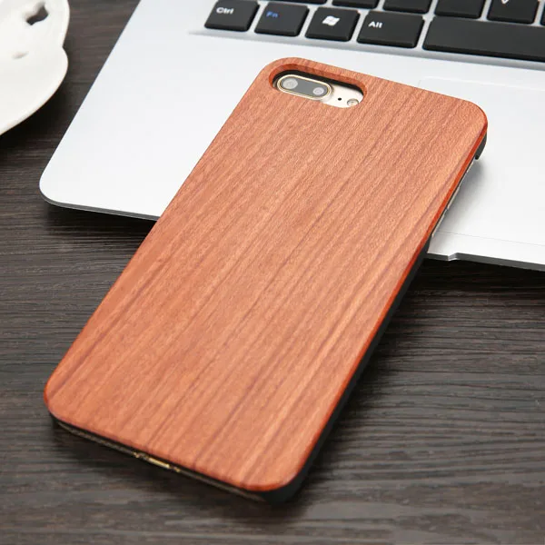 Rosewood Настоящий деревянный ящик для iphone X XS Max XR 8 7 6 6S Plus 5 5S SE чехол прочный натуральный розовое дерево бамбук Орех Деревянный Жесткий чехол для телефона s - Цвет: Rosewood