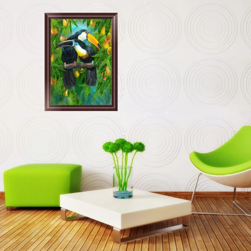 DIY 5D Parrot Diamond Embroidery Painting Cross Stitch Craft Home Decoration 30*40cm | Дом и сад