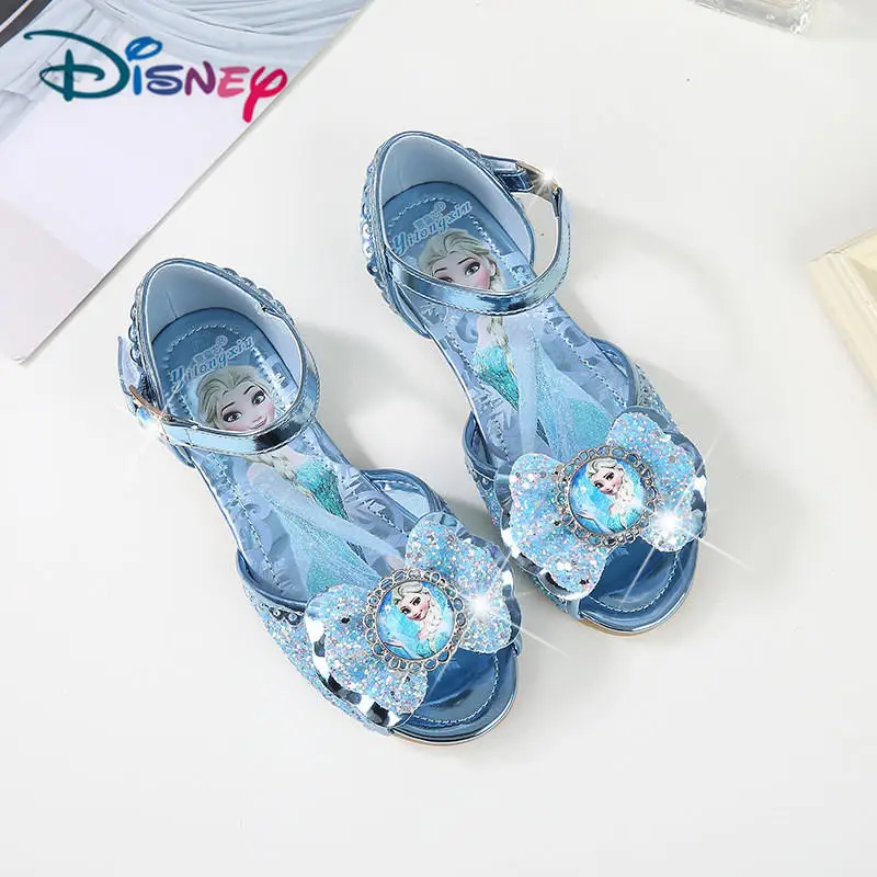 Disney Детские Тонкие Туфли Sandalia Infantil Холодное сердце платье принцессы для девочек