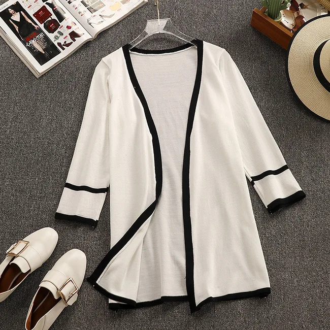 HAMALIEL летний вязаный комплект из 3 предметов женский белый жилет топы + Кардиган с