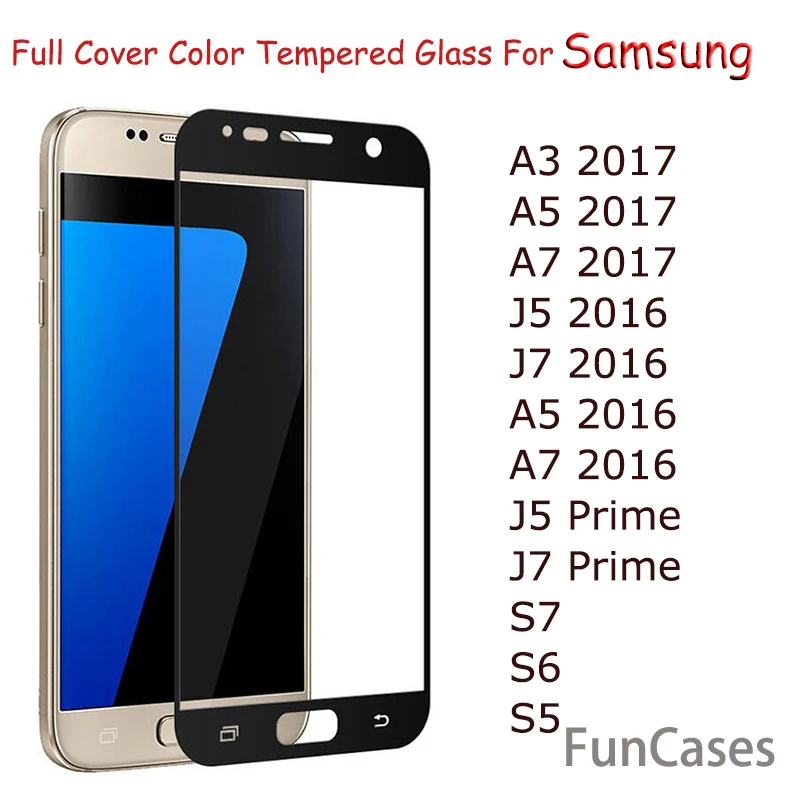 Полностью покрывающее закаленное Стекло для Samsung Galaxy A8 J2 2018 A3 A5 A7 J3 J5 J7 2017 2016 S7 S6 Prime
