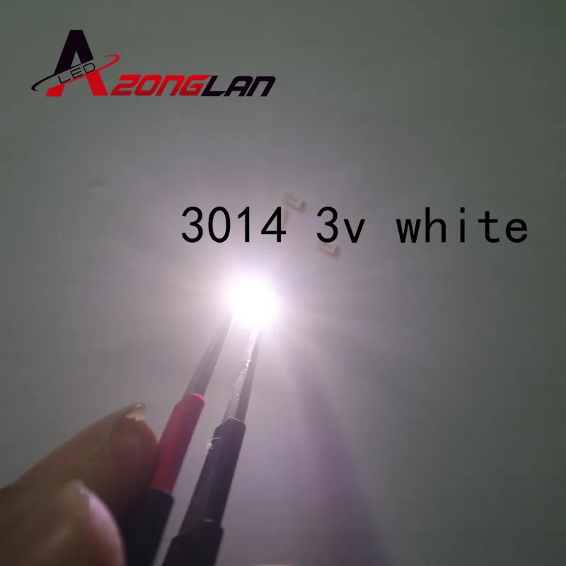 50 шт. 3014 SMD светодиодный чип Белый Ультра яркий 0 1 Вт 11 13LM 30mA 3В поверхностного