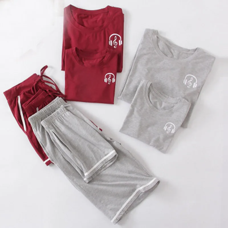 100% cotton spring and autumn men's pajamas full sleeve home clothing O-neck solid men night sleepwear free shipping