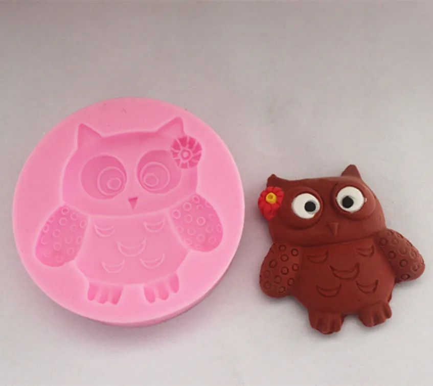 Маленькие Мультяшные формы для торта с совой формочки мыла и шоколада кухни