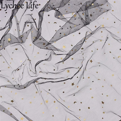 6 Lychee Life Star Moon марлевая ткань 150 см цветная сетчатая кружевная ткань сделай сам ручная работа швейная одежда аксессуары для свадебного платья - Цвет: 6