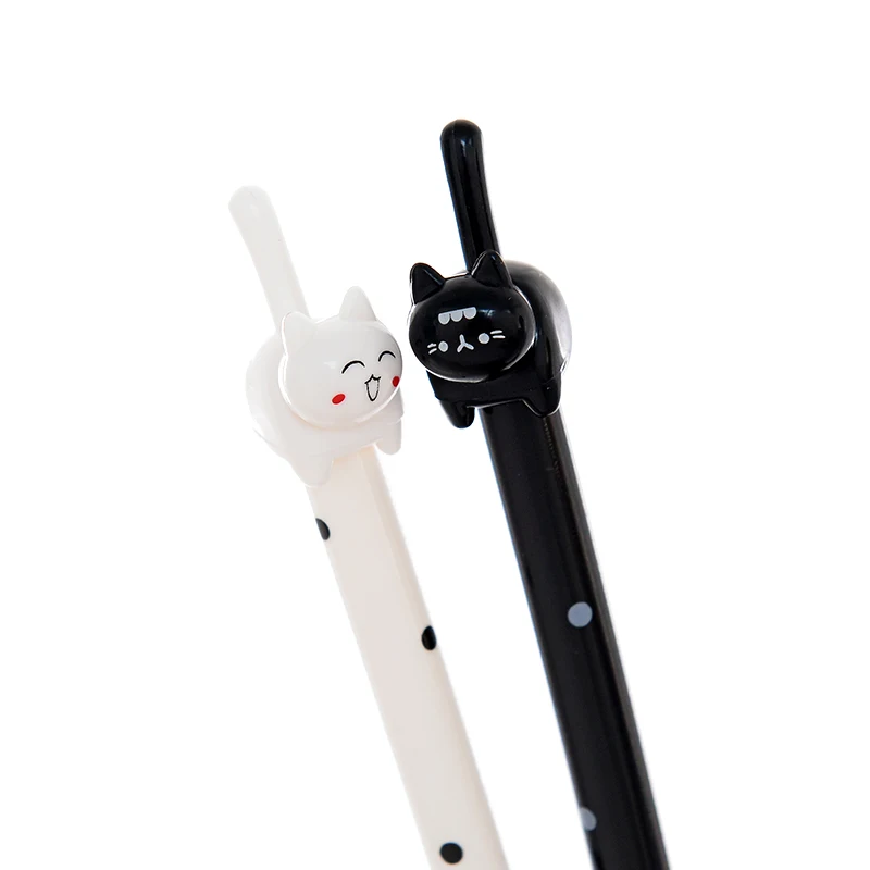 2 шт./лот милые стерео Мультяшные кошачьи гелевые кавайные ручки для студентов