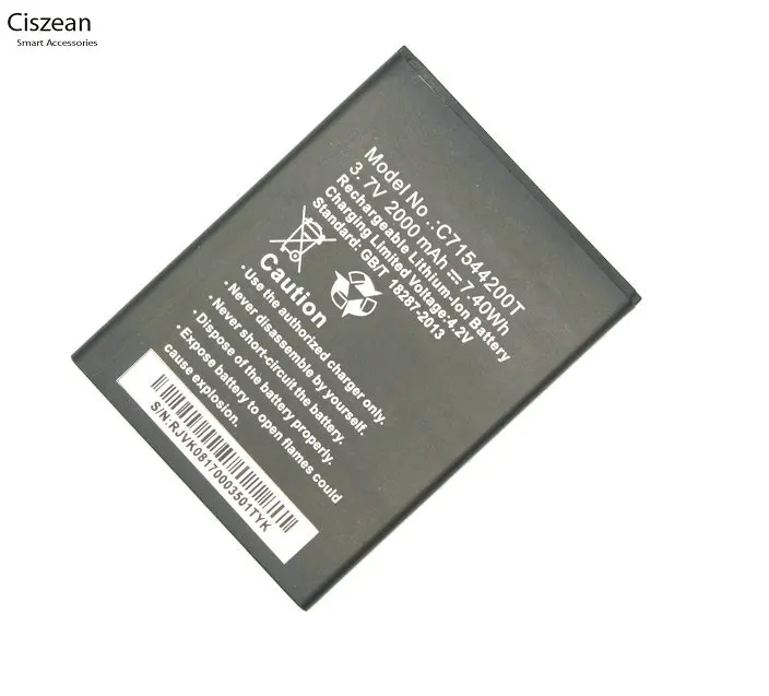 Ciszean 10 шт./лот C71544200T 2000 мАч умная фотобатарея для BLU Studio G D790L D790U D790 + код