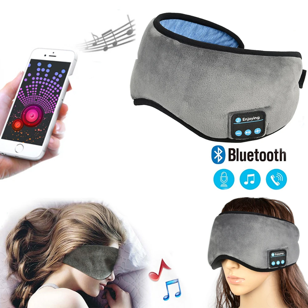 Новейшие Bluetooth Беспроводные Стерео Наушники маска для сна для глаз путешествия сон музыка головная повязка Музыкальная гарнитура для Iphone Xiaomi