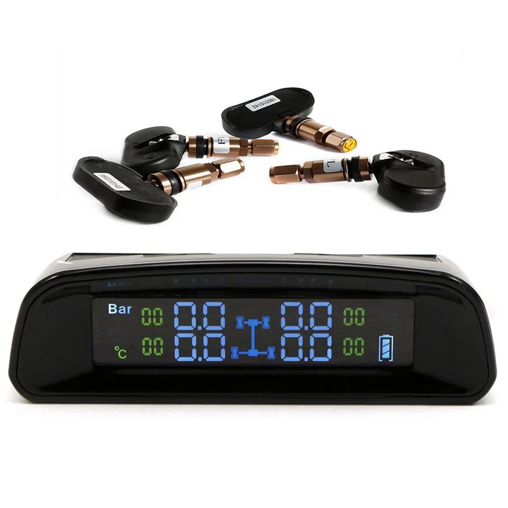 PA Solar Power Wireless Tire Pressure Monitoring Intelligent System ( TPMS ) with Cigarette Charger Set | Автомобили и мотоциклы