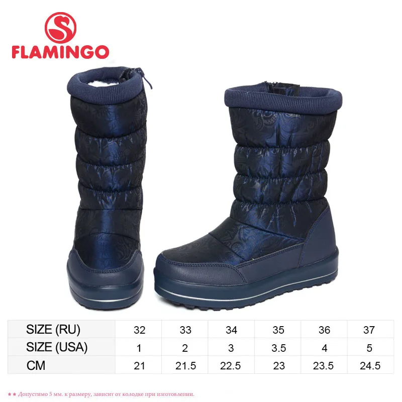 Фламинго 2017 новая коллекция зимние модные сапоги с шерстью высокого качества