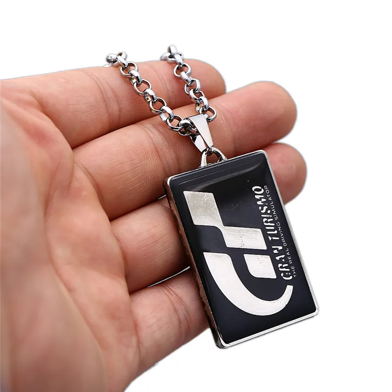 Горячая игра Gran Turismo GT ожерелье гоночный логотип металлические подвески и