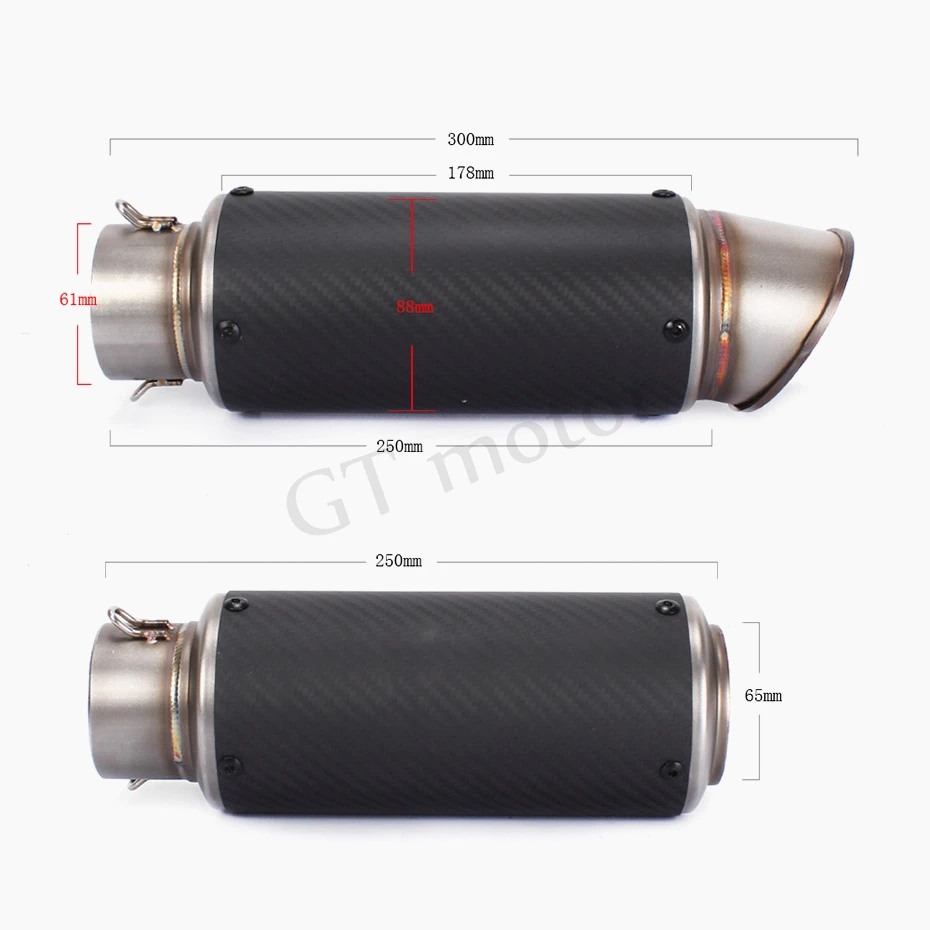 61 мм мотоцикл модифицированный глушитель из нержавеющей стали с полной системой