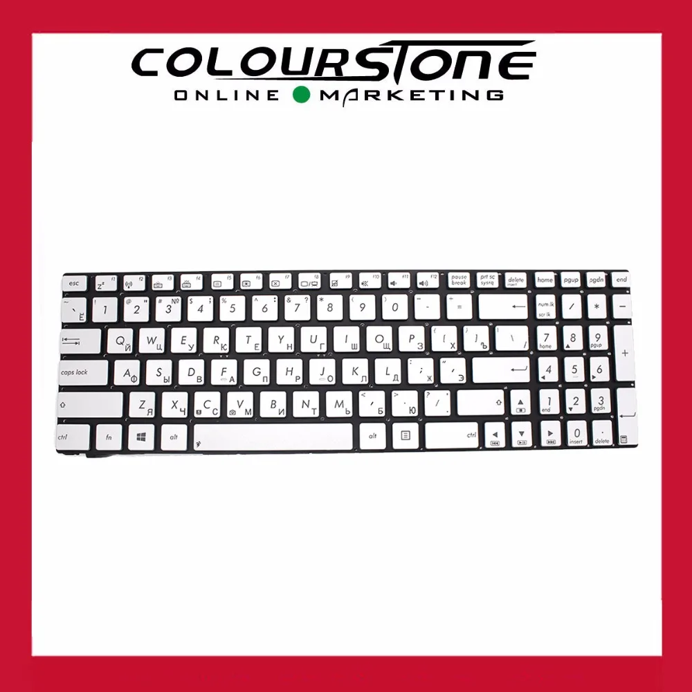 Оригинальная клавиатура RU для Asus N56 N56JN N56JR N56V N56VM N56VZ N76VJ N76VM N76VZ серебристая русская