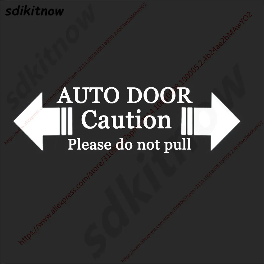 

Automatic Glass Home Auto Door Warning Caution Decal Business Car Sticker For BMW Ford Honda VW skoda seat Mazda Toyota Nissan