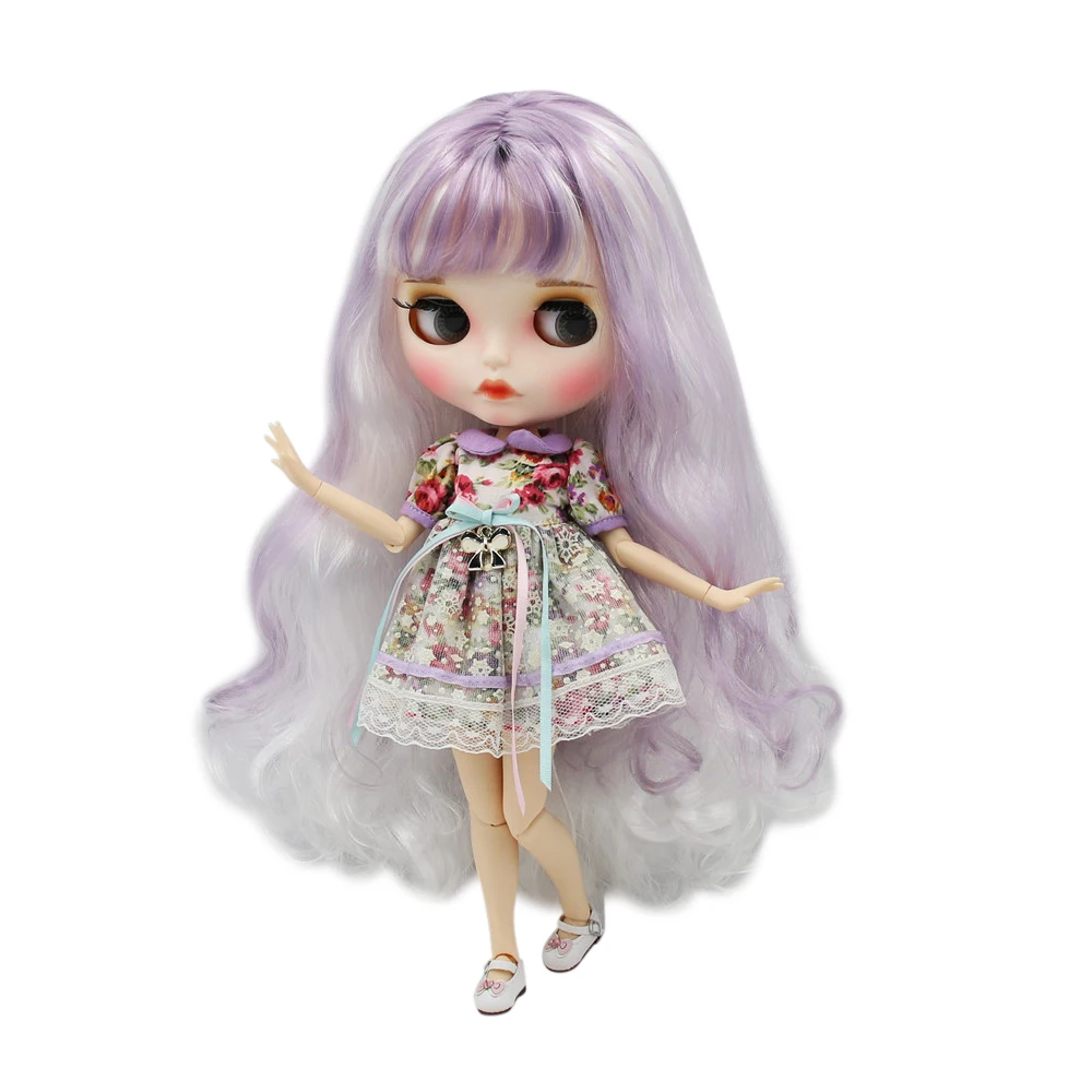 Ледяной DBS Blyth кукольные 1/6 30 см шарнирное тело оттенки фиолетового волосы и белая