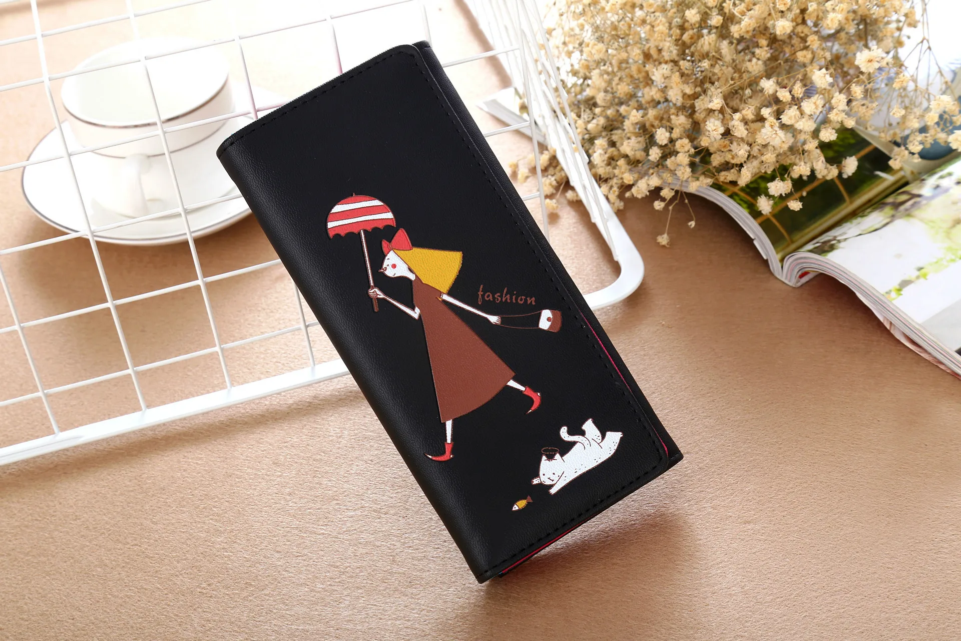 Женский кошелек, Модный женский модный кошелек с рисунком, сумка для мобильного телефона