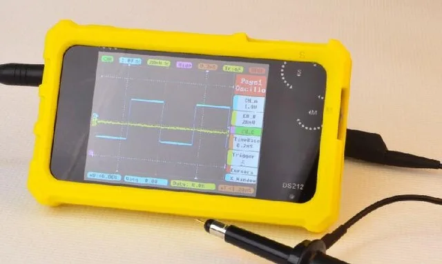 DS212and Yellow Case Металлическая крышка DSO213 100 мс/с частота дискретизации 4 канала DS213 Мини DSO карманный цифровой осциллограф Обновление от DS203 DS212 - Цвет: DS212and Yellow Case