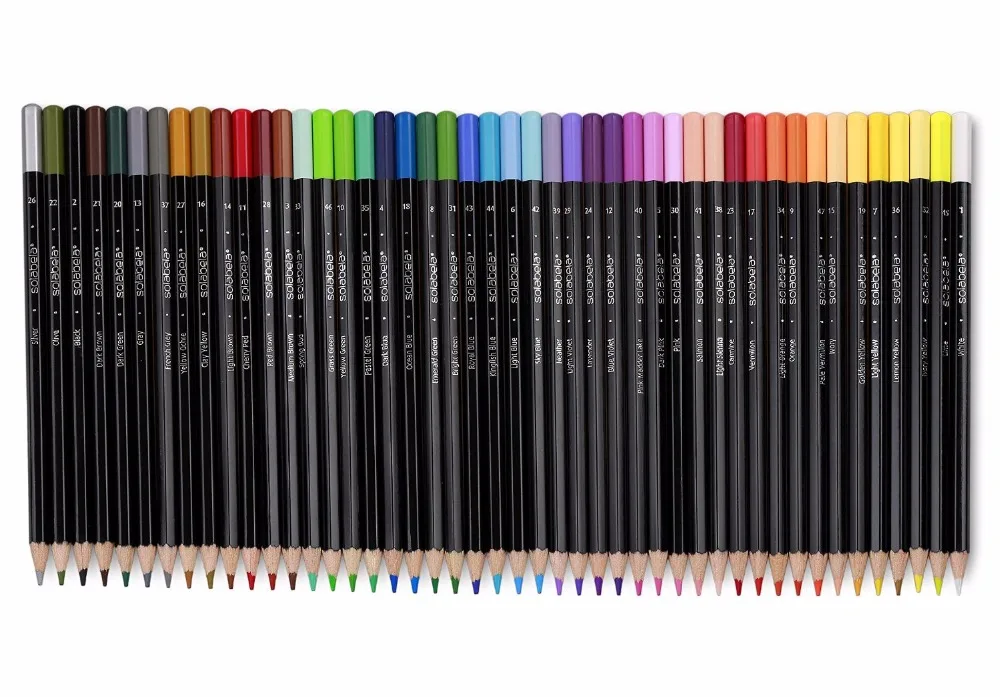 Solabela 48 шт цветные карандаши для рисования изобразительного искусства масляная