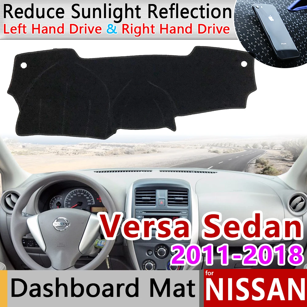 Для Седан Nissan Versa N17 Almera Sunny Latio 2011 ~ 2018 Противоскользящий коврик на приборную