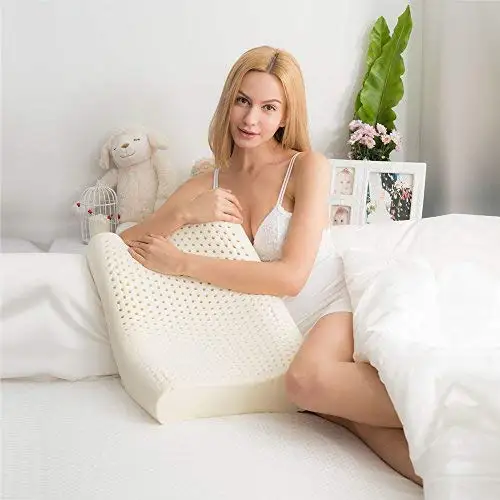 Hoiime 60x40 см, натуральная латексная впитывающая Подушка, защищающая шею, терапия головы, пена с памятью, постельные принадлежности, подушка, размер, мировые продажи