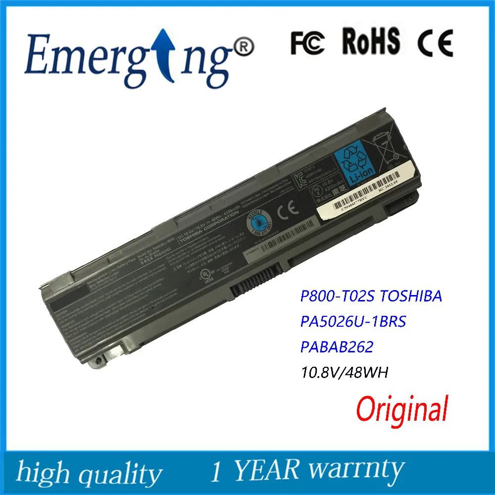 Оригинальный аккумулятор для ноутбука Toshiba 10 8 В 48 Вт/ч L800 M805 L850 PA5026U 1BRS PA5027U1BRS