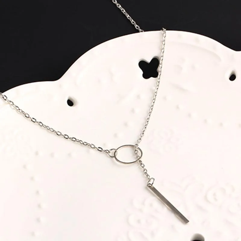 Модные аксессуары металлическая цепь с покрытием Круглый Лариат ожерелье