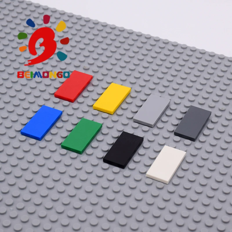 Бесплатная доставка! Строительные блоки BEIMONGO из плоской плитки 2x4 200 шт.