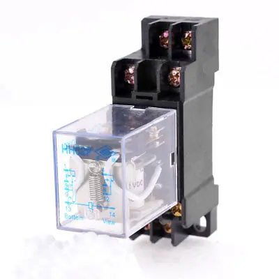DC 12V Катушка 8 Pin общего назначения реле DPDT HH52P w PYF08A розетка