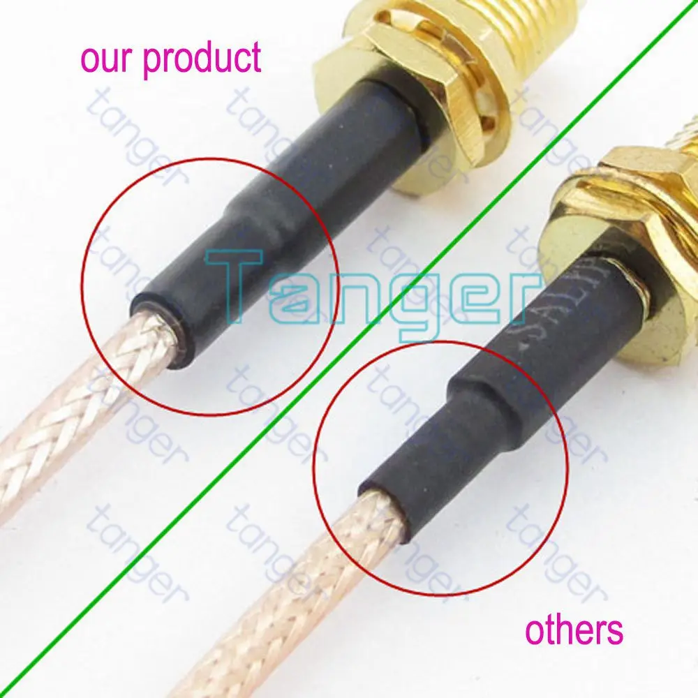 RF cable N female jack waterproof with nut to SMA male plug RG316 RG-316 Coaxial Pigtail Jumper LOW Loss 8inch 20cm | Обустройство