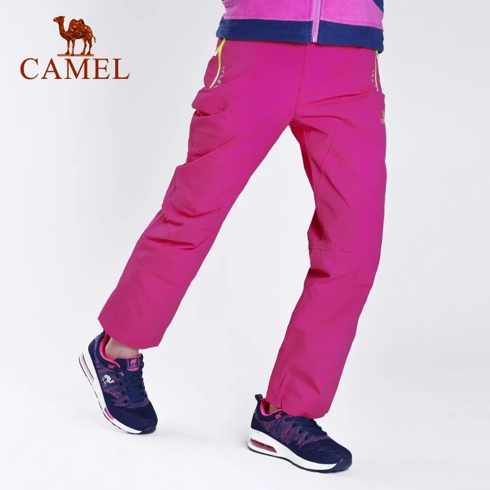 CAMEL/зимние детские походные брюки; флисовые брюки для улицы; водонепроницаемые ветрозащитные теплые брюки для кемпинга и альпинизма